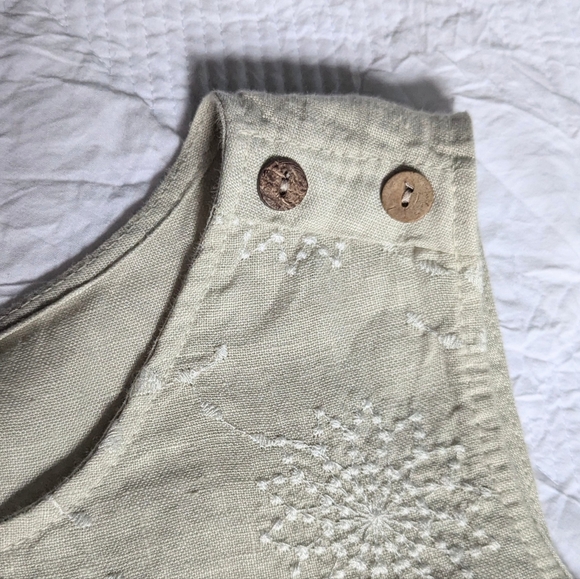 Terzo Millenio 100% Italian Linen Sleeveless Midi Dress Size Small - Picture 12 of 13